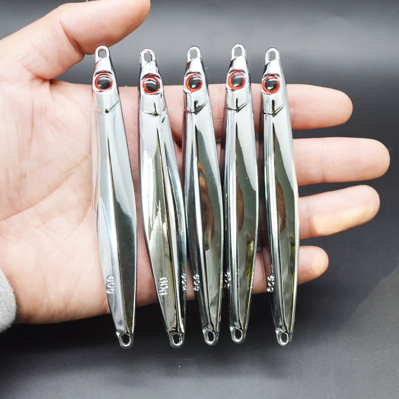 Silver Mirror Mermaid Jig Knife Jig, Lure Assist Hook, Sea Bass, Fishing Boat, Sea Fishing, Lead Jig, Lead Jig, 60g, 80g, 100g