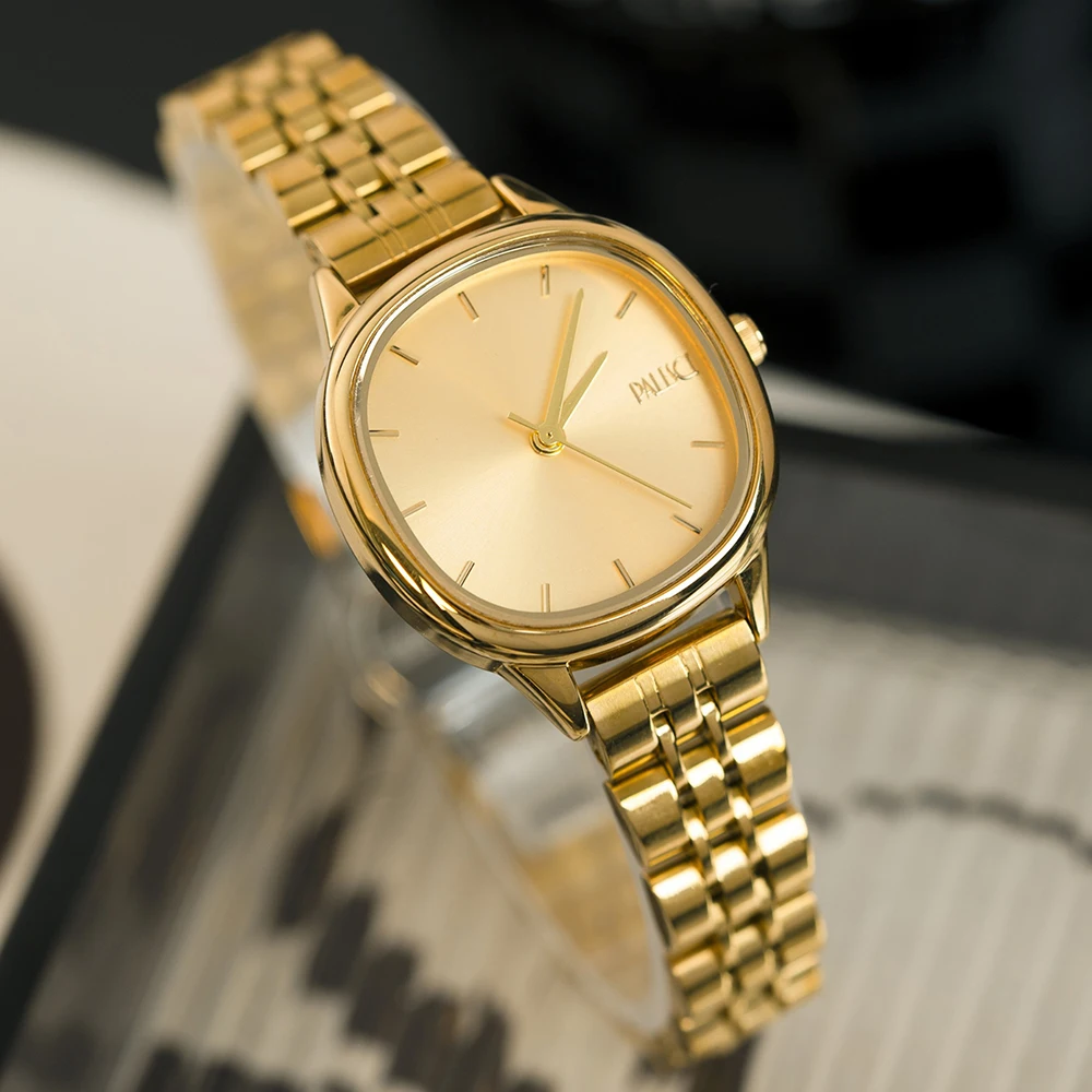 

Новые модные часы для женщин, простые японские кварцевые наручные часы, женские маленькие золотые часы, элегантные серебряные часы из нержавеющей стали