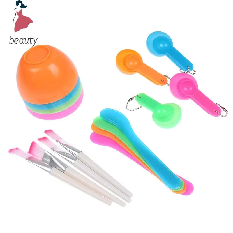 Cuillère à brosse pour le visage, ensemble de bols à masque, barre à masque, outils de beauté bricolage, outils Assad, soins de la peau, fournitures de maquillage, kits de maquillage, 4 pièces