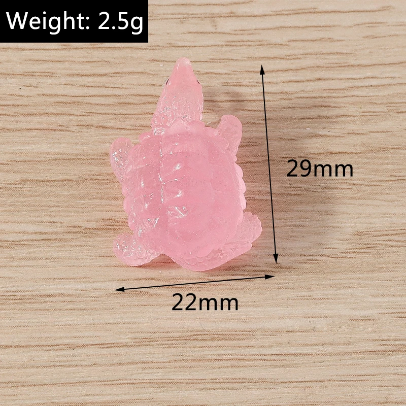 Tusember 10Pcs Cute Cartoon Resin Transparent Jelly Turtle Charms For Earring Bracelet Pendant DIY Jewelry Accessories