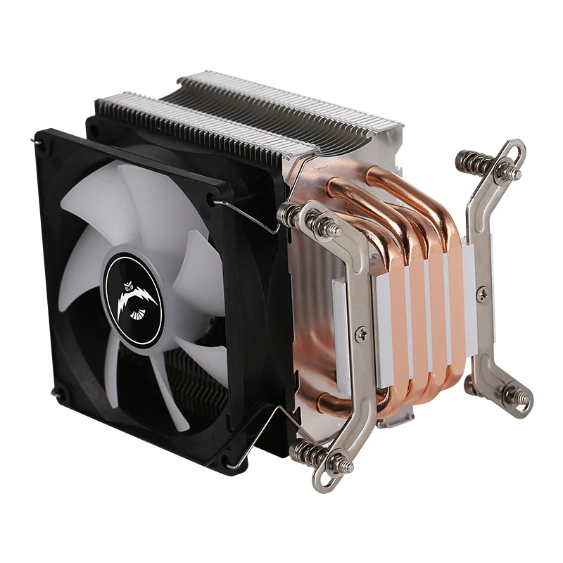 QiuzAim PC Processor 4 Heat Pipe Radiator 90mm 4pin/PWM Fan Computer CPU Cooler  Air-cooled install LGA2011 2066 115x 1200 1700