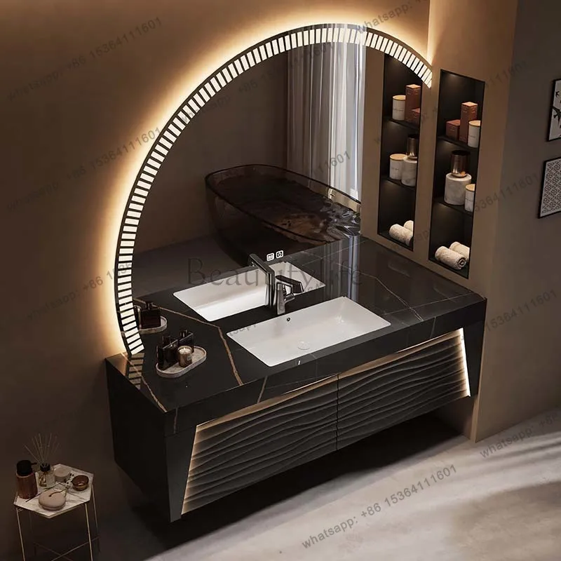 

LJYLuxury Small Bathroom Cabinet Perfume Storage Mirror Sink Bathroom Cabinet China Paper Skincare Corner Gabinete Home Furnitur