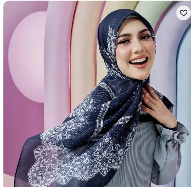 Dames Vierkante Nationale Sjaal 110*110Cm Malaysia Katoen Print Voile Hoofd Sjaals Bandana Foulard Femme Moslim Hoofddoek Sjaal