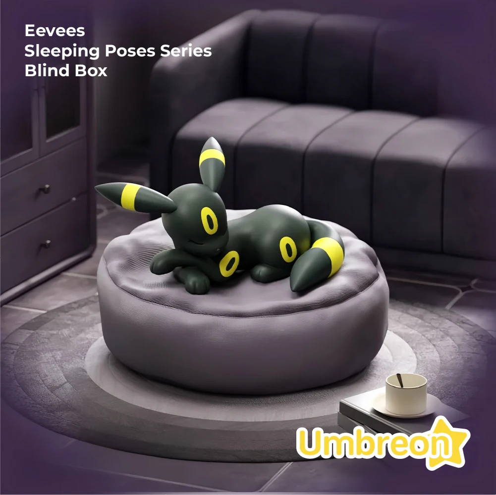 البوكيمون 9-Style Eevees النوم تشكل أرقام صناديق أعمى Sylveon Espeon Umbreon Flareon Vaporeon أنيمي التماثيل الاطفال دمى هدايا #4
