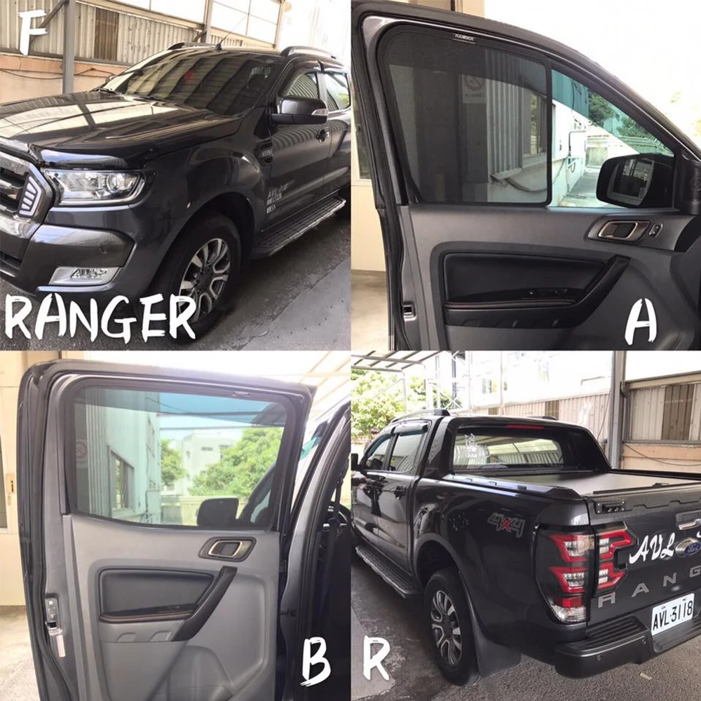 

For Ford RANGER 2023 2024 2025 Magnetic Car Sunshade Shield Front Windshield Frame Curtain Rear Baby Side Window Sun Shade Visor