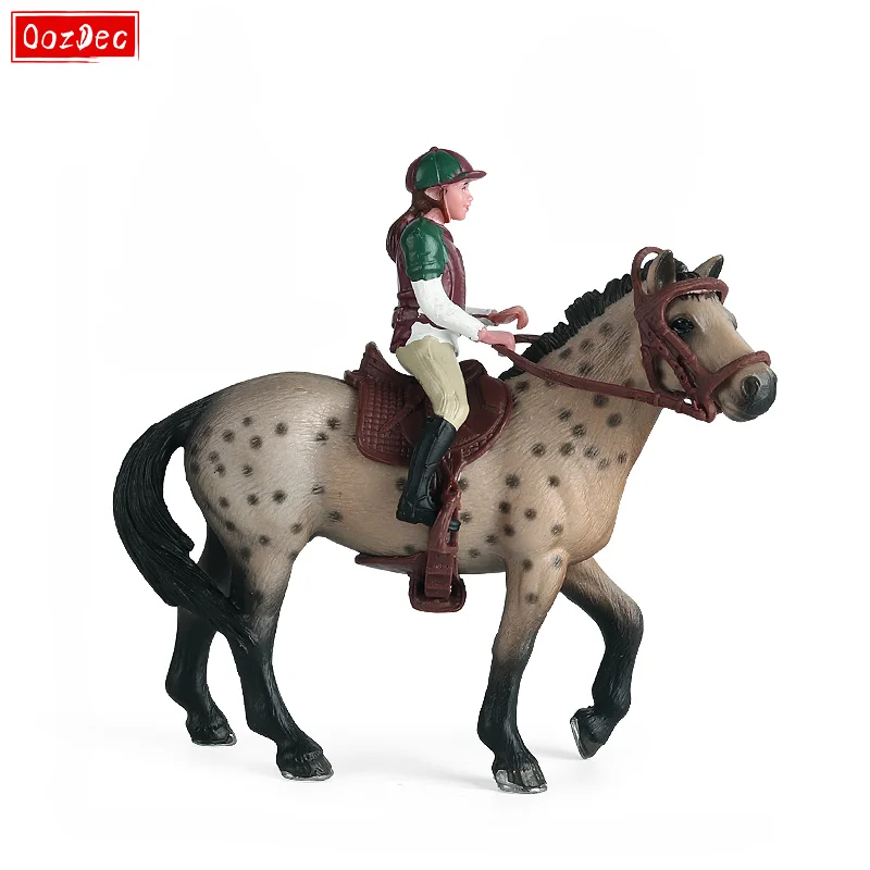 OozDec Horse Model 10*13CM Speckle Horse Emulational Horseman Horse Animals Playset Figurine Cute Educational Kids Toy Gift