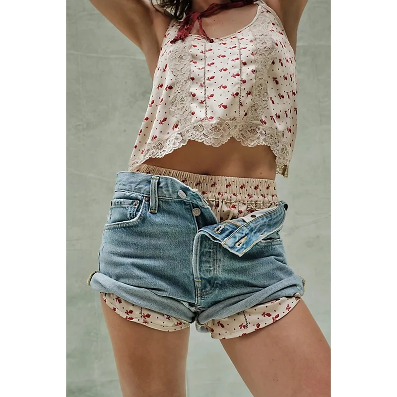 

Женский атласный шелковистый пижамный комплект Y2k в горошек с цветочной кружевной отделкой в стиле пэчворк, майки с шортами, 2 шт., мягкая одежда для сна