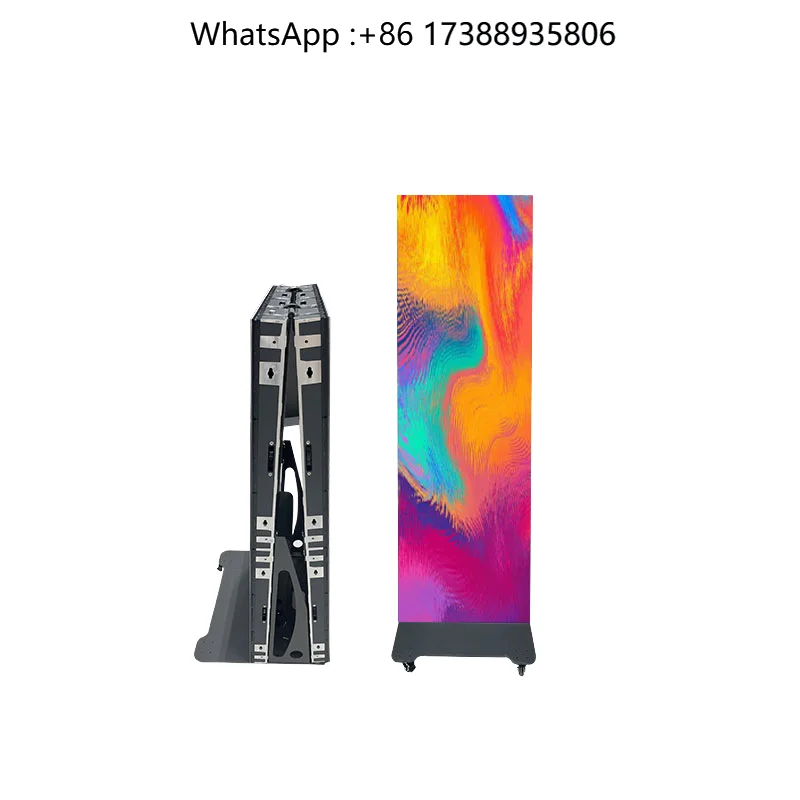 Removable Folding LED Indoor Poster Screen Display Media Playback Advertising Party P1.86 Floor Standing