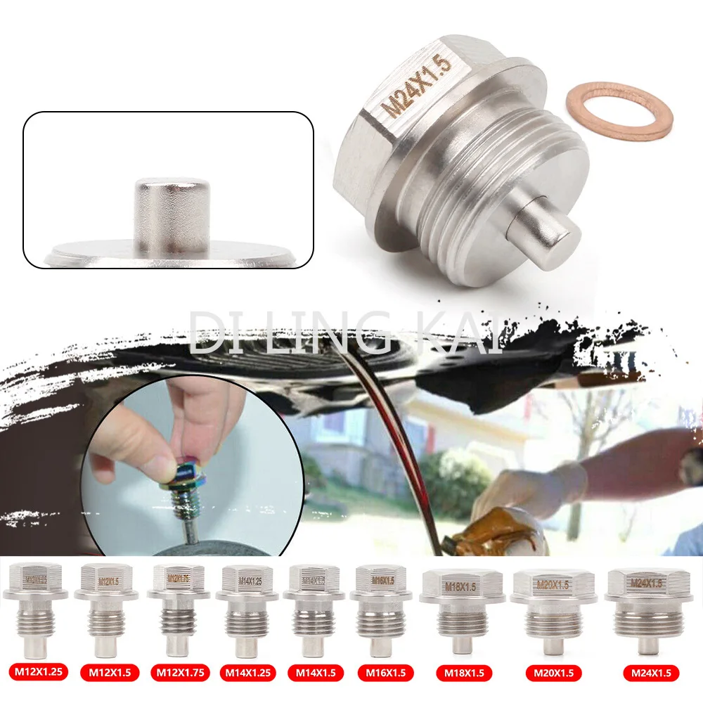 

Car Modification Accessories Oil Pan Screw Magnetic Drain Screw Stainless Steel Gearbox Magnetic Drain Plug Auto Parts