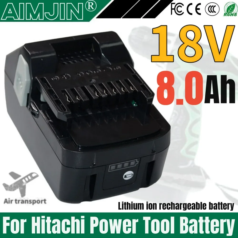 

For Hitachi Tool Battery 8.0Ah 18V Lithium Replacement Battery for Hitachi Power Tools BSL1820 BSL1840 BSL1850 BSL1860B BSL1830B