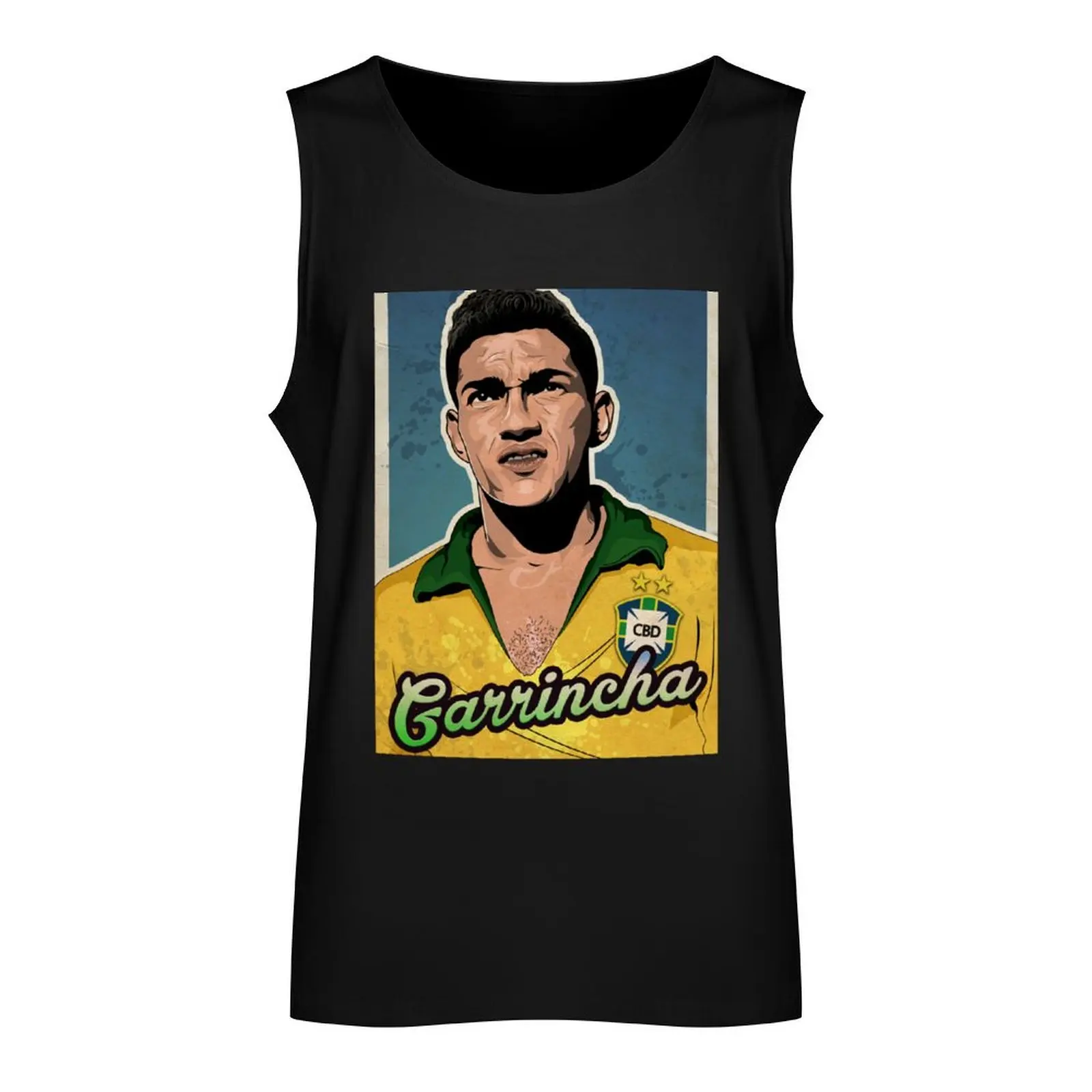 Garrincha soccer player Tank Top bodybuilding man Men's singlets sports clothes for men