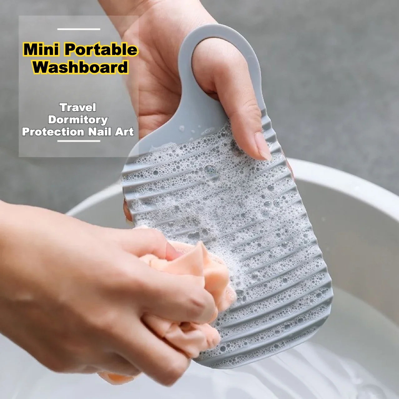 Household Washboard Foldable Small Soft Silicone Washboard Non-slip Rubber Kneeling Punishment Thickened Washboard