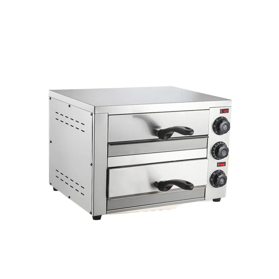 Commercial Electric Pizza Oven Single & Double Deck Bakery Baking Roasting Machine Heavy Duty for Bread Shop Commercial
