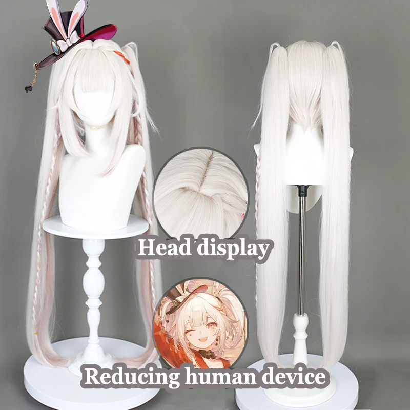 

Anime Honkai: Star Rail Sparkle Cosplay Wigs Headwear 100cm Long Simulation Scalp Top Thick Mixed Puffy Silk Long Hair Wigs