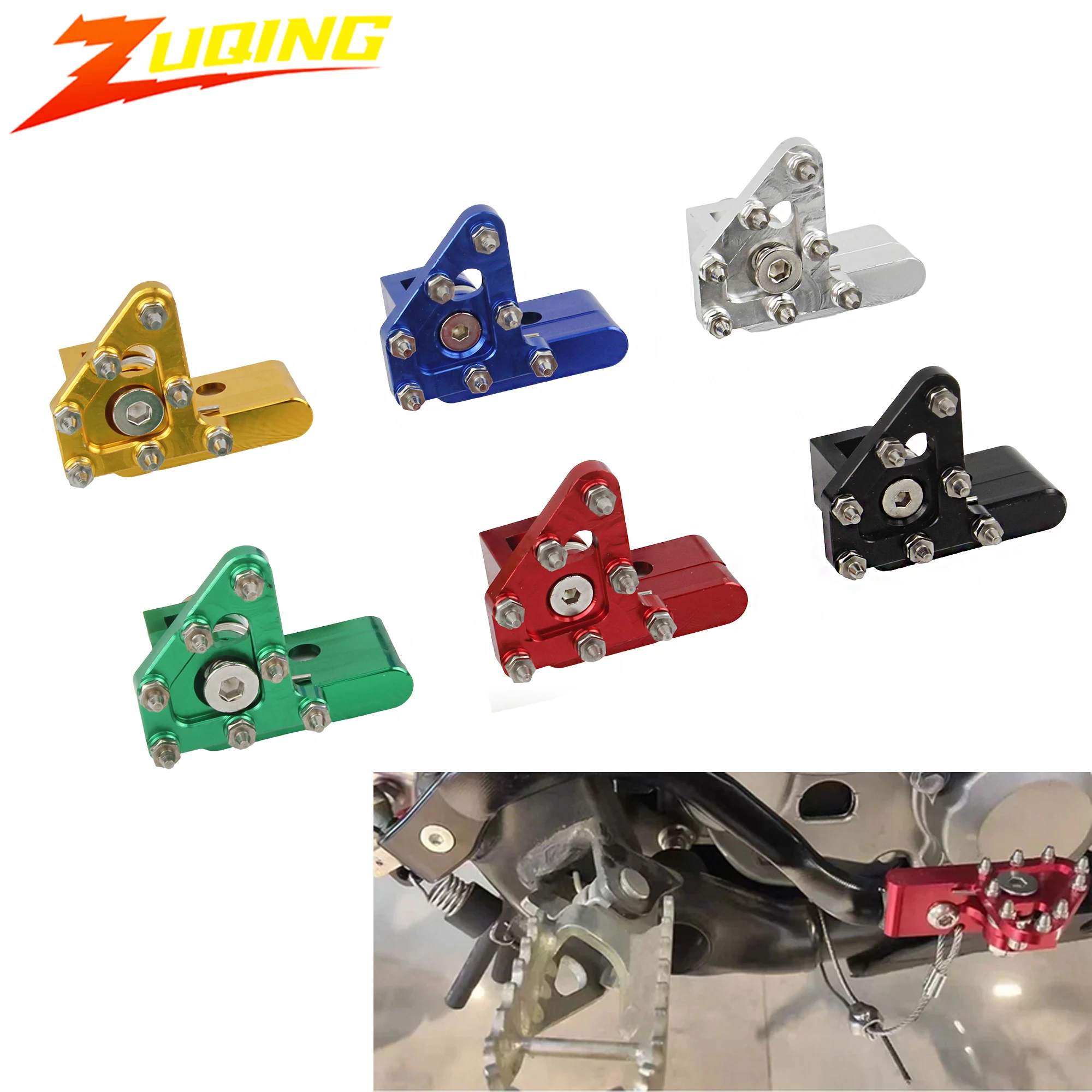 Motorcycle Rotatable Brake Head For CRF/KLX/YZF Motocross Rear Brake Lever Pedal Pedal Head CNC Universal Modification Parts