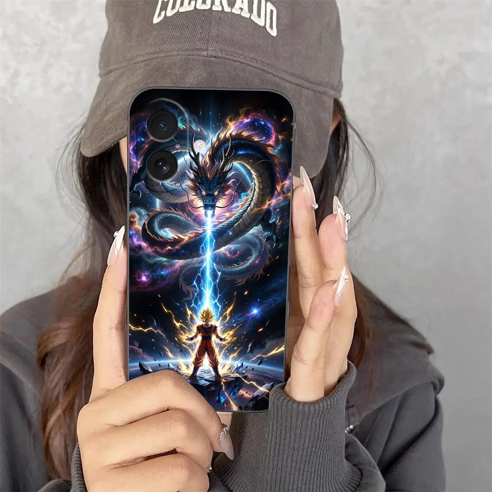 Phone Case For iphone Apple 18 17 17E 16E 16 15 14 8 Plus 13 12 11 XR Pro Max Funda Shell Cover Goku Super Saiyan D-Dragon Ball view 2