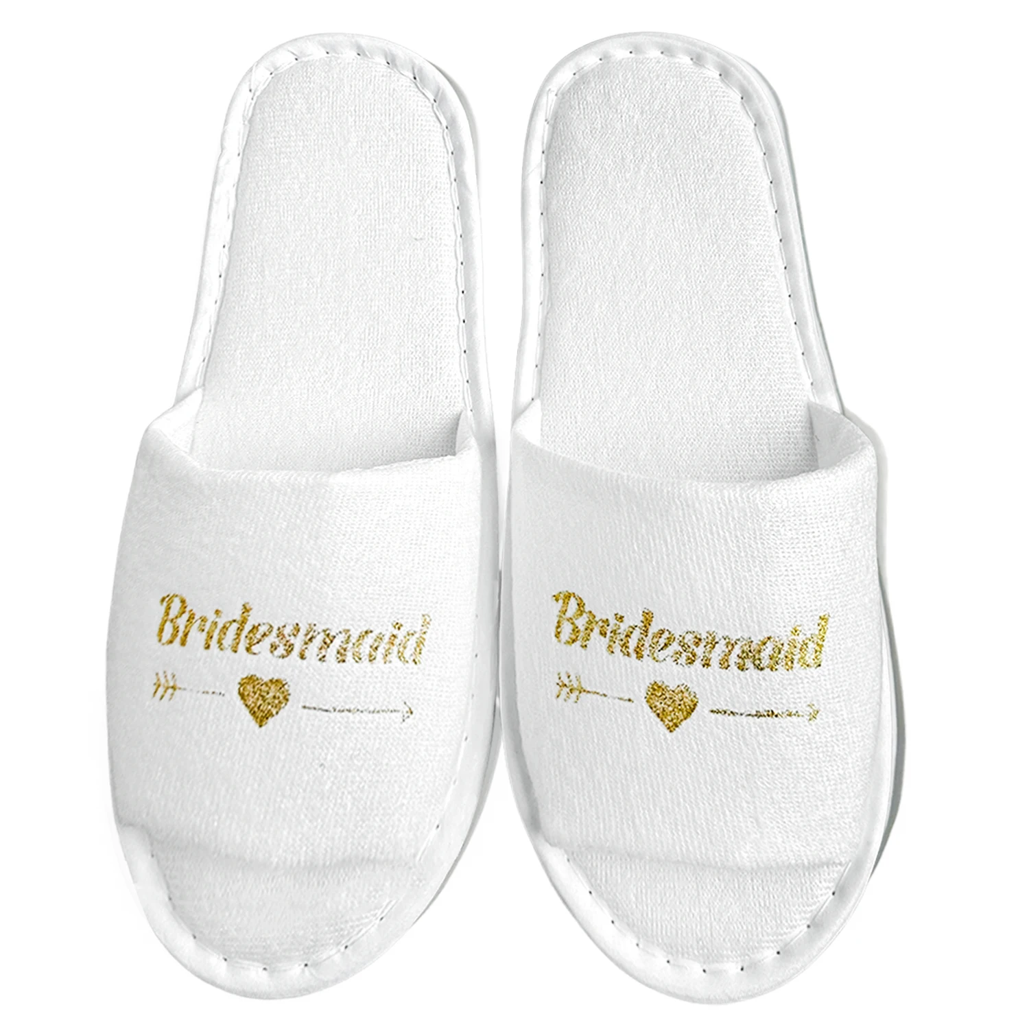 Bride Bridesmaid Wedding Party Guests Supplies Disposable Slippers Letter Decor Fuzzy Home Slip On Non-slip Soft Sole