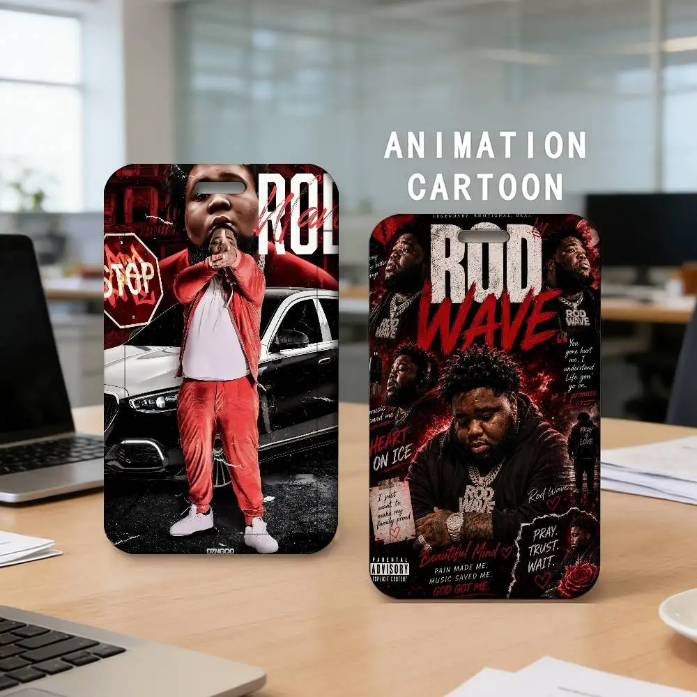 Rapper Singer R-Rod Wave  1pc Credit Card Holders Bank Card Neck Strap Card Bus ID Holder Students Identity Badge With Lanyard