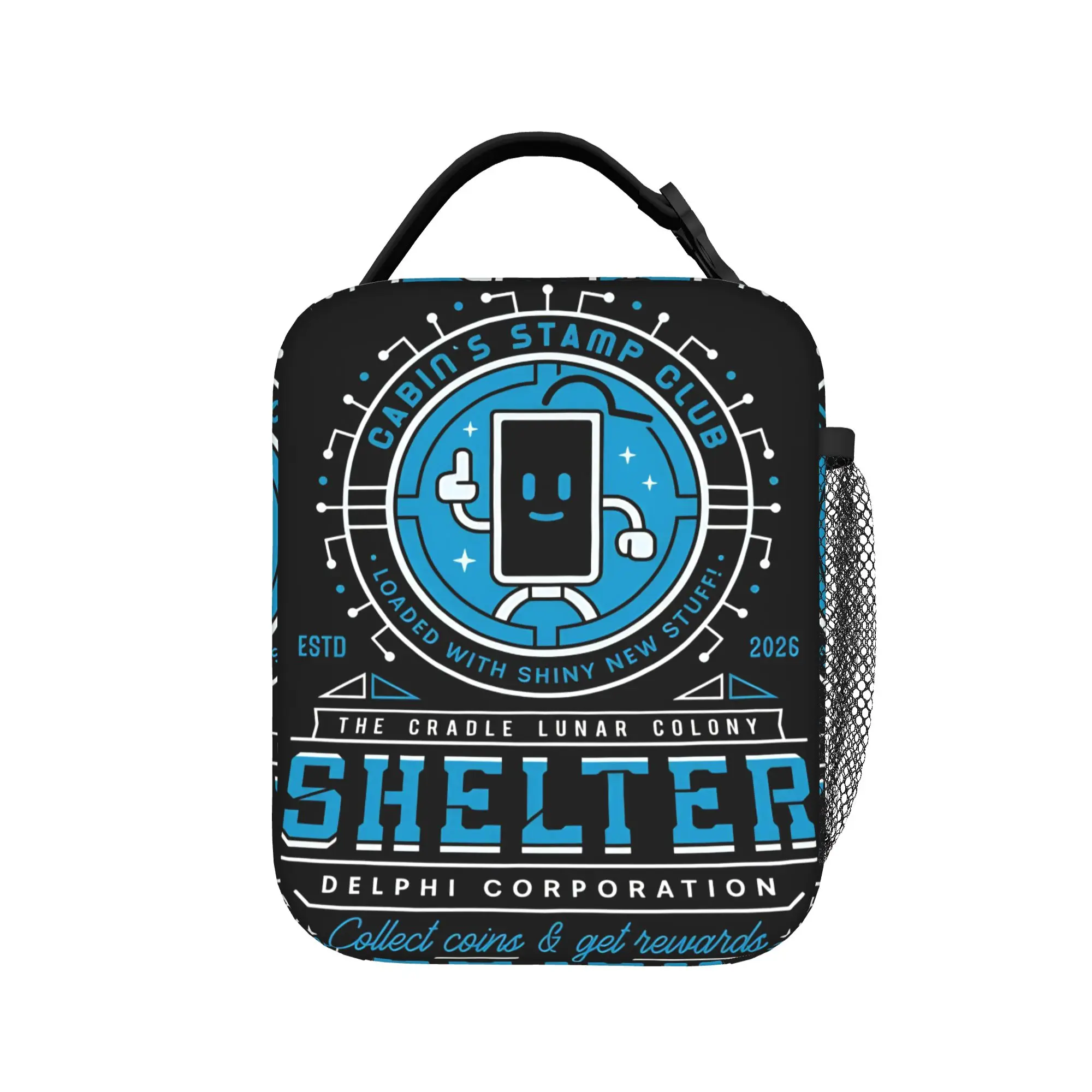 Cabin Coins Stamp Club Emblem Lunch Bag For Child  Graphic Lunch Box Casual Picnic Cooler Bag Portable Oxford Thermal Lunch Bags