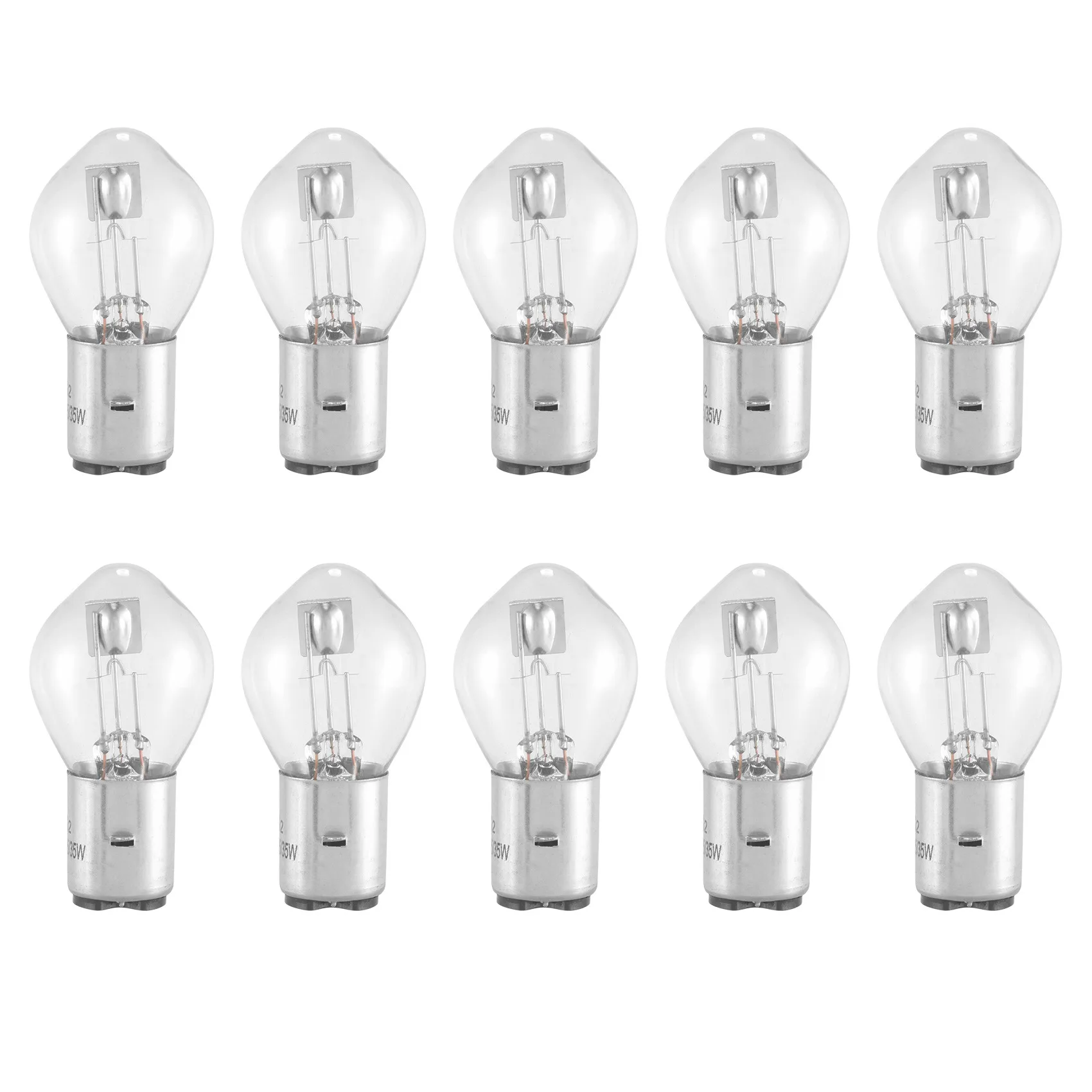 Motorcycle Lighting 10X Headlight Bulb 12V 35W B35 BA20D Glass Fit for GY6 ATV Moped Scooter