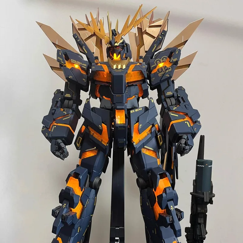 【AUF LAGER】PG 1/60 Reprint Rx-02 Unicorn 02 Banshee Montagemodell Plastik-Skelett Anime Actionfigur Plastikmodell Spielzeug