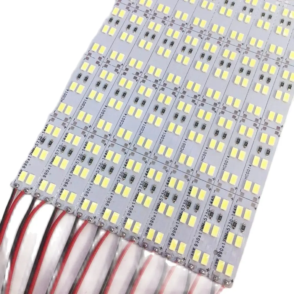 10 sztuk * 50cm DC 12V 24V SMD 5730 5630 LED twardy sztywny pasek drążek LED ciepły zimny biały 144 leds/m