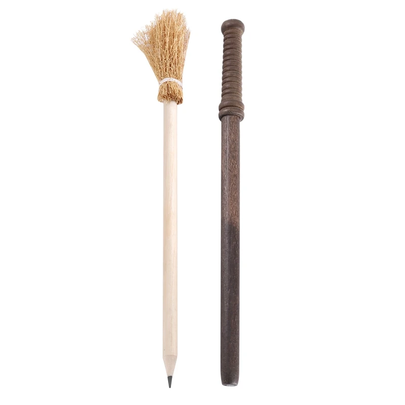 Crayons à baguette pour anniversaire à thème, fournitures de fête, sac cadeau, remplissage de faveurs, balai de sorcière, 20 pièces