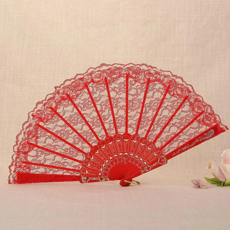 Hollow Lace Folding Fan Black White Lace Folding Fan Vintage Handheld Fan Women Girls Art Craft Gift Decor Photographic Props