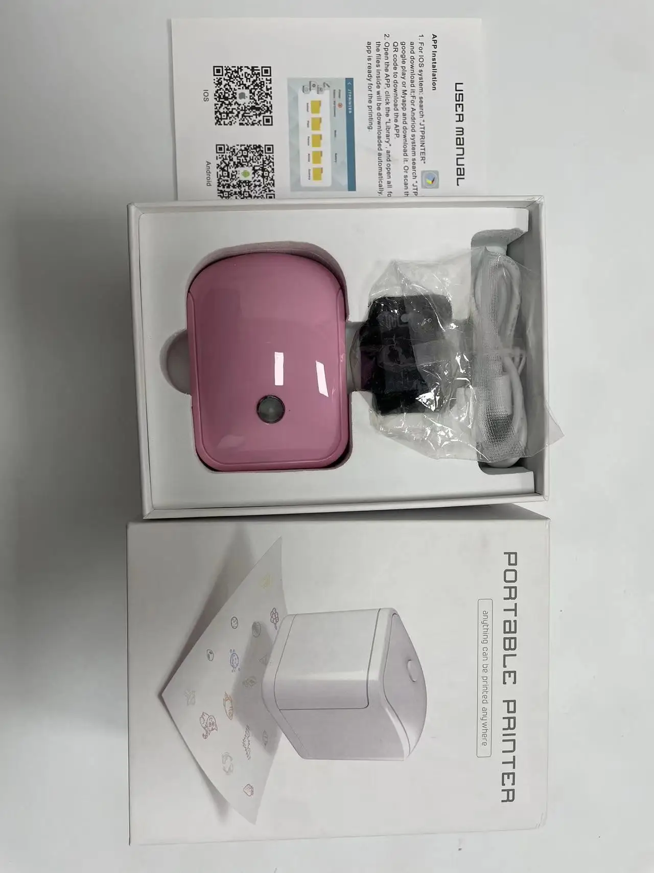 Portable Mini Handheld Inkjet Printer with Color Barcode Small Consumer Electronics with Ink Cartridge