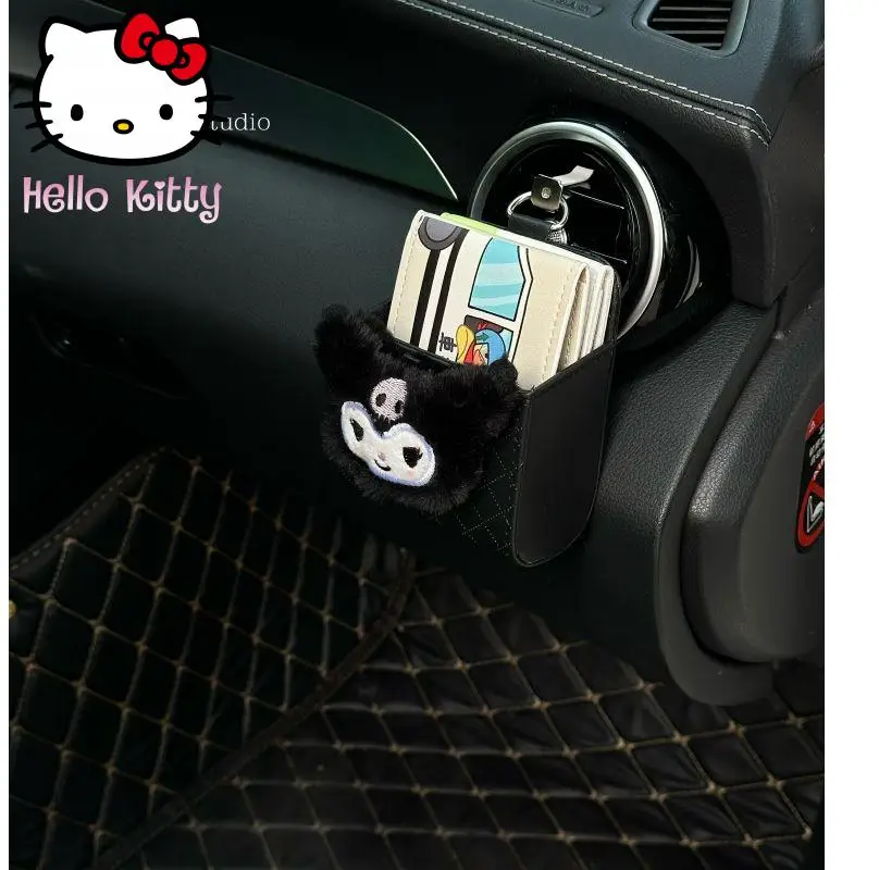 

Cute Kuromi Car Accessories Kawaii Sanrio Car Air Outlet Mobile Phone Storage Box Car Interior Decoration New Car Gifts Toy