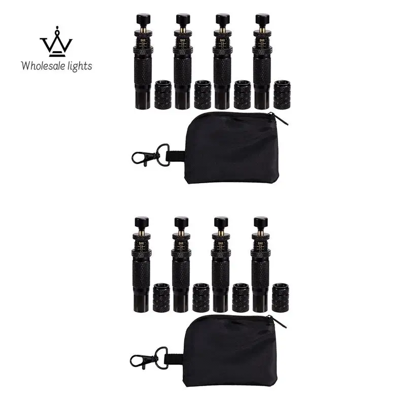 

8X Automatic Tire Deflator,10-30 PSI/0.7-2 BAR Adjustable Tire Deflator Kit,Air Down Tire Deflators Offroad Accessories