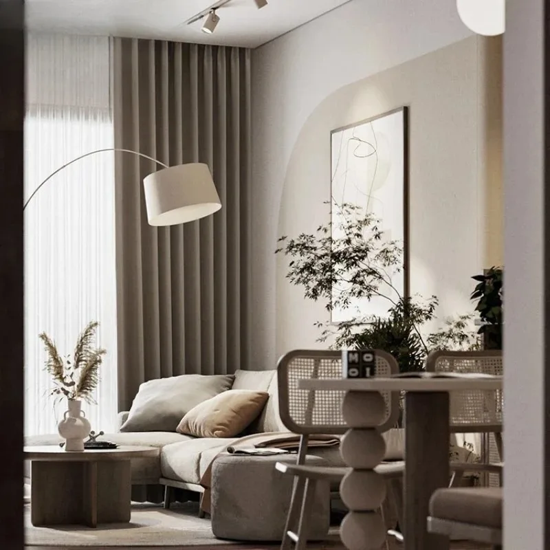 

Custom Size Fashion Luxury European Curtains for Living Dining Bedroom Water Ripple Modern Blackout Tulle Curtain White Tulle