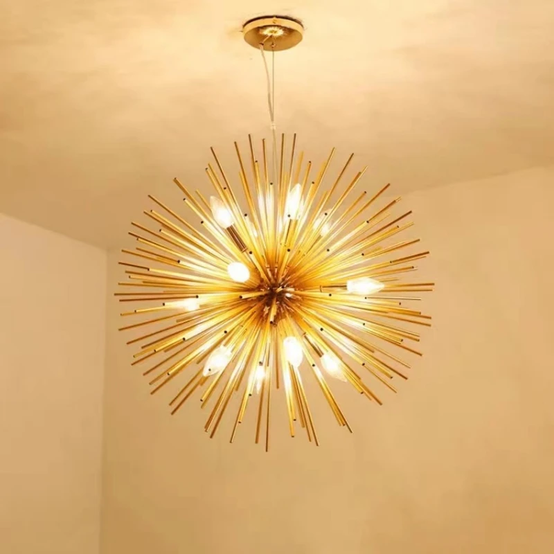 Modern Designer Minimalist Circular Dandelion LED Pendant Lamp Restaurant Bedroom Kitchen Highend Chandelier Home Decor Lighting