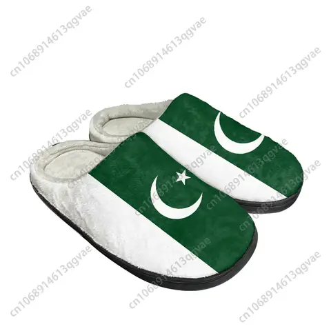 Pantofole personalizzate in cotone per la casa con bandiera pakistana Sandali da donna per uomo Pakistan Peluche Camera da letto Casual Mantieni calde Scarpe Pantofola termica