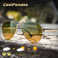 Gafas de sol fotocromáticas polarizadas para hombre, gafas de visión nocturna diurna de aviación para conducir, gafas Anti-UV, gafas de sol masculinas