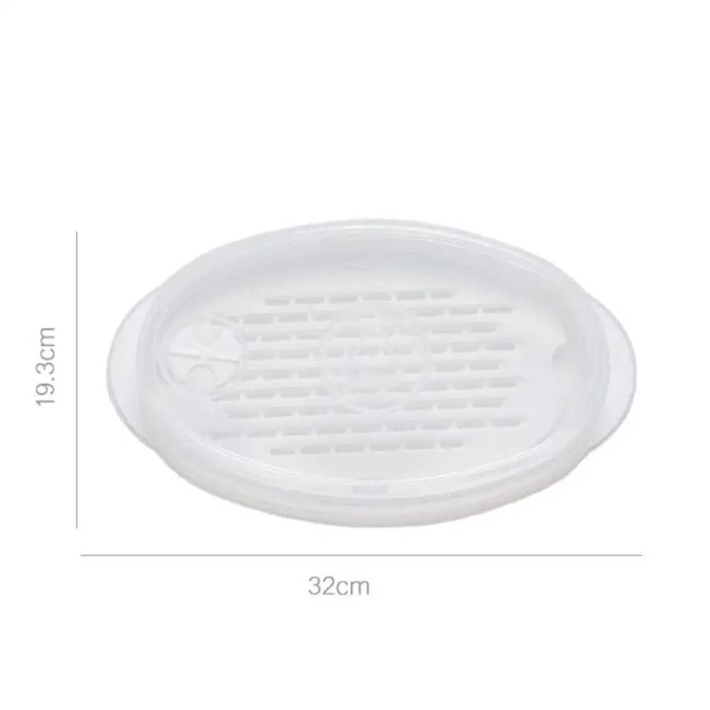 

Microwave Steaming Tray Lid PP Material Food Steamer Kitchen Supplies Vegetables Noodles Baking Dish Steam Vent Hole Easy Wash