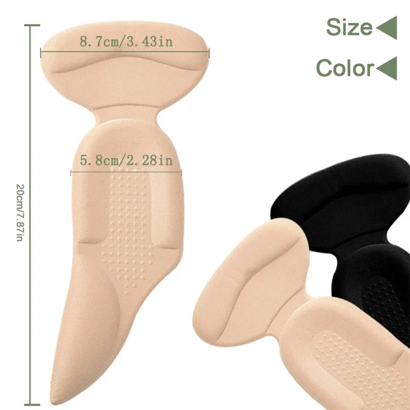 Women Insoles for High Heel Back Anti-Wear Shoe Pad Adjust Size Self-Adhesive Stickers Liner Grips Inserts Pain Relief Cushions