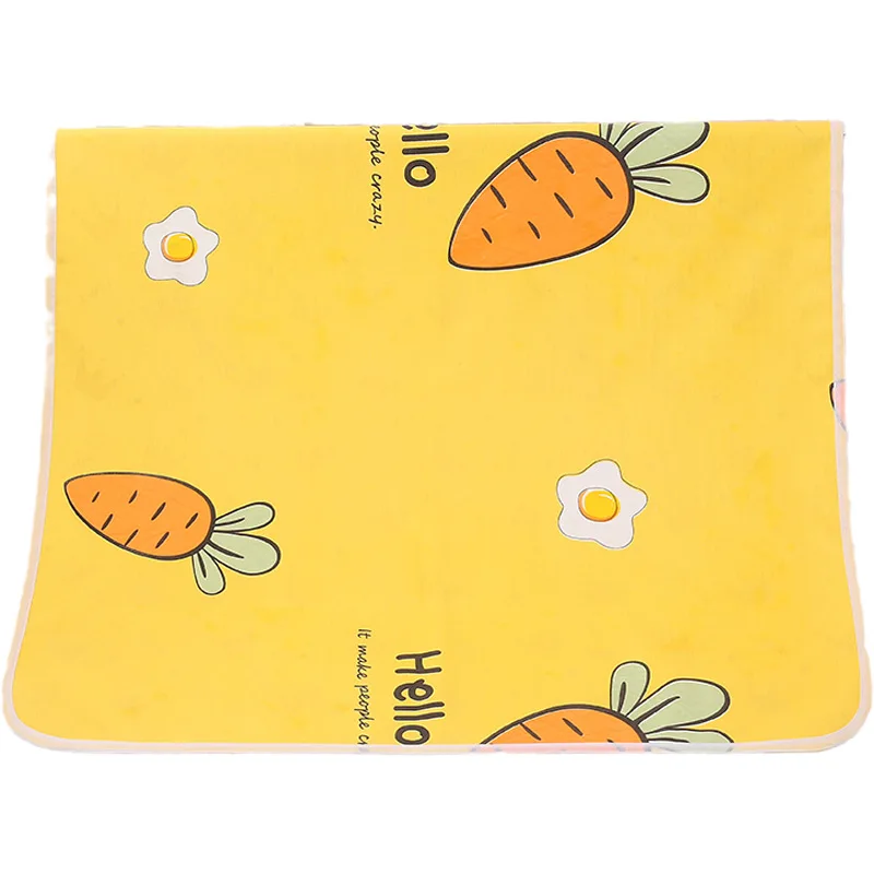 Baby Diaper Reusable Waterproof Cotton Changing Pad Cover Newborn Diaper Mattress Print Changing Mat Floor Play Mats Large Size