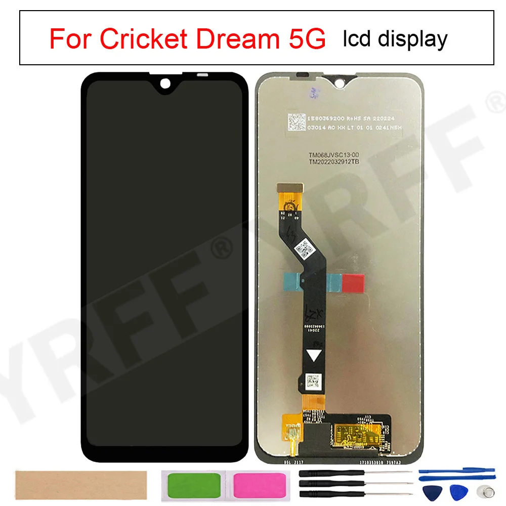 Touch Screen Digitizer Assembly for Cricket Dream 5G LCD Display, EC211001 LCD Screen Replacement Part