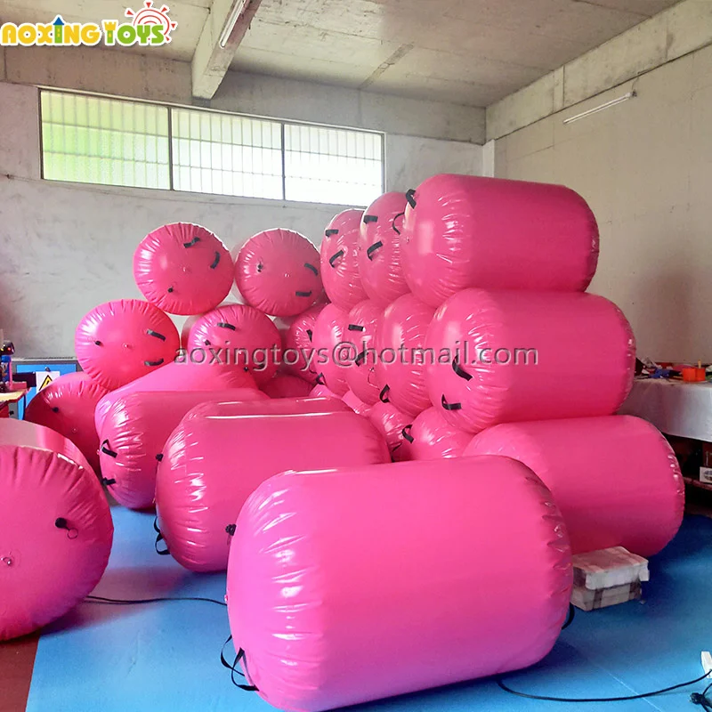 100X85CM gonfiabile ginnastica Mat Air Rolls formazione Roller ginnastica esercizio invertito Backflip rotonda colonna Tumbling per il bambino