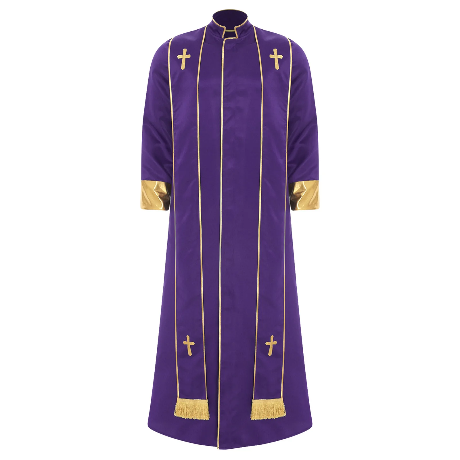 남성 천주교 사제 코스프레 의상 남성 사제복 예복 할로윈 파티 드레스업 사제 가운 종교 사제 의상