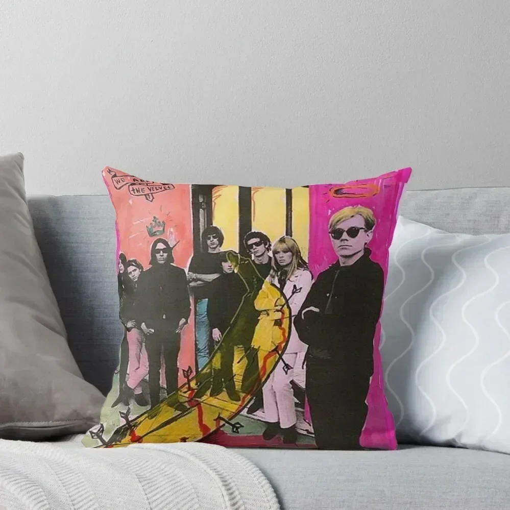 

Andy Warhol and the Velvet Underground Throw Pillow autumn decoration christmas supplies ornamental pillows pillow