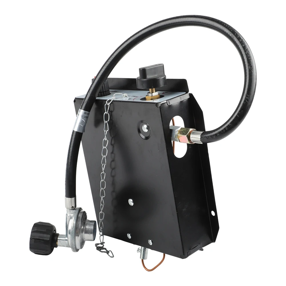 Moduł palnika grzejnika zewnętrznego, czterostronna szklana rurka, moc grzejna 47000 BTU, zabezpieczenie antyprzechylkowe, montaż podłogowy.