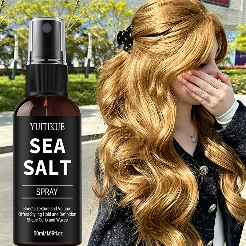 YUITIKUE Sea Salt Spray Boosts Texture Volume Adds Hold Definition Shape Curls Waves for Fine Flat Hair Thicker Look