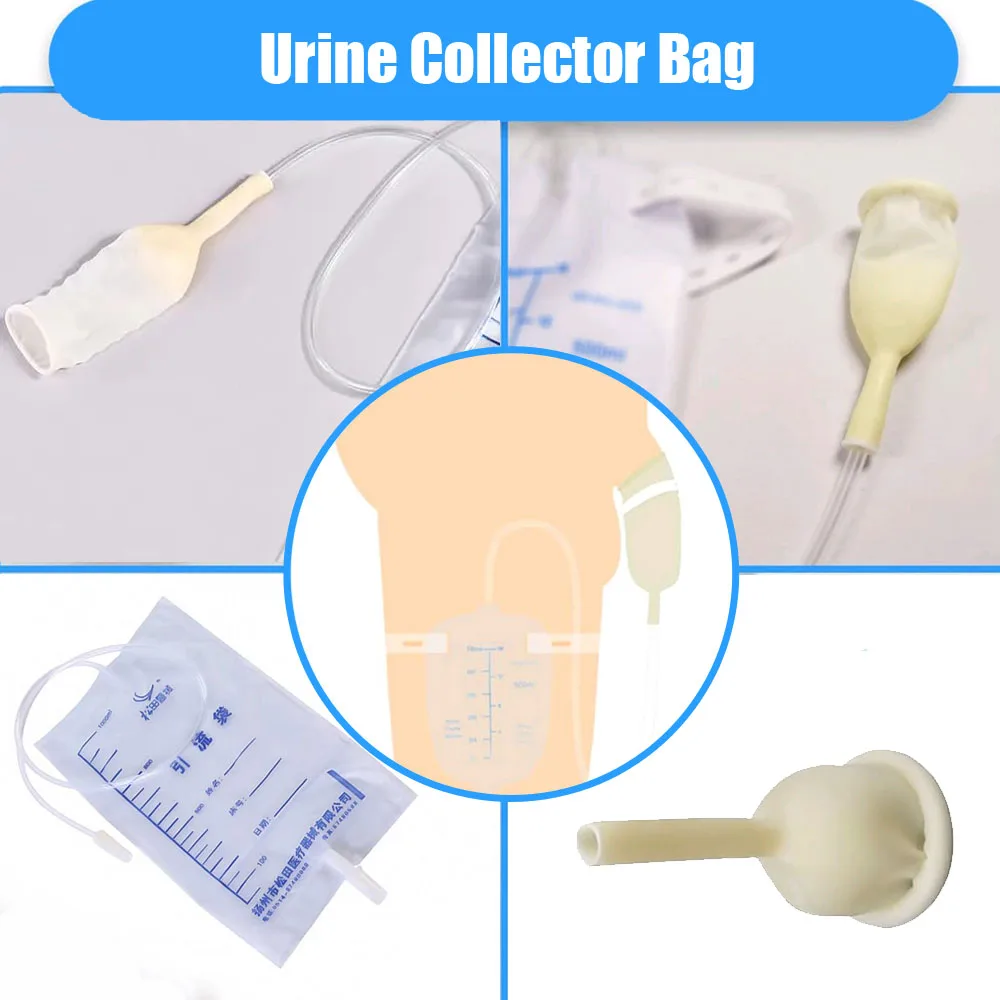 

Медицинский латексный рукав, мужской мочевой катетер, дренажный коллектор, сумка для мужчин, писсуар для пожилых людей, мужской антирефлюкс, недержание мочи