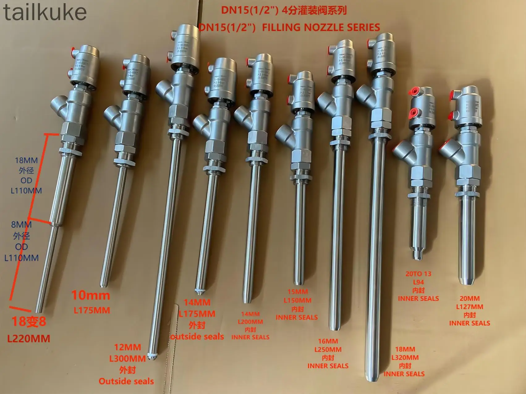 Liquid Filling Machine Accessories Discharge Nozzle Filling Head Water Agent Small Caliber Anti Drip One-way Valve Water Outlet