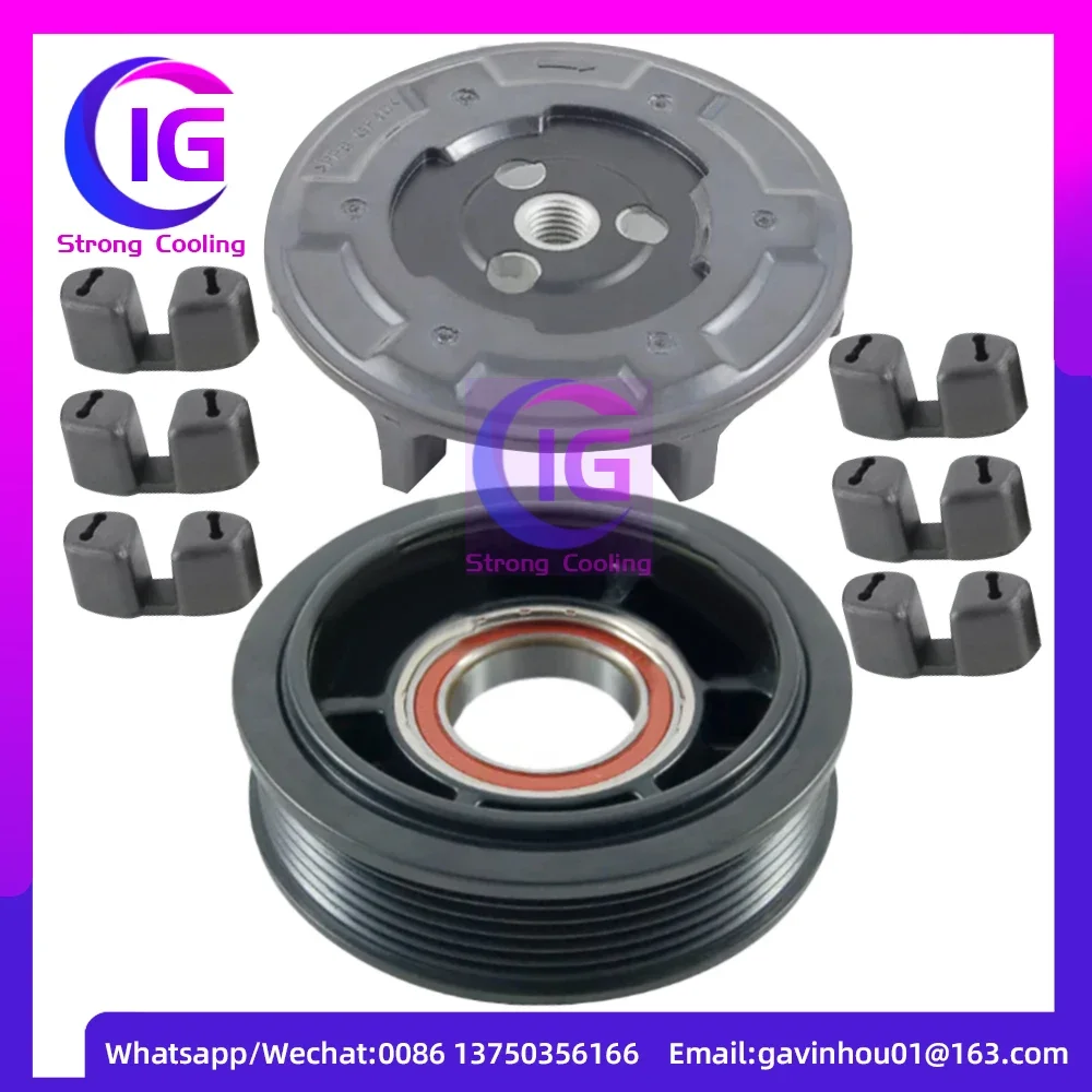 Embreagem do Compressor de Ar Condicionado 5SEL09C para CITROEN C4 DS4 Berlingo PEUGEOT Partner Tepee 2008 5008 3008 9672247080