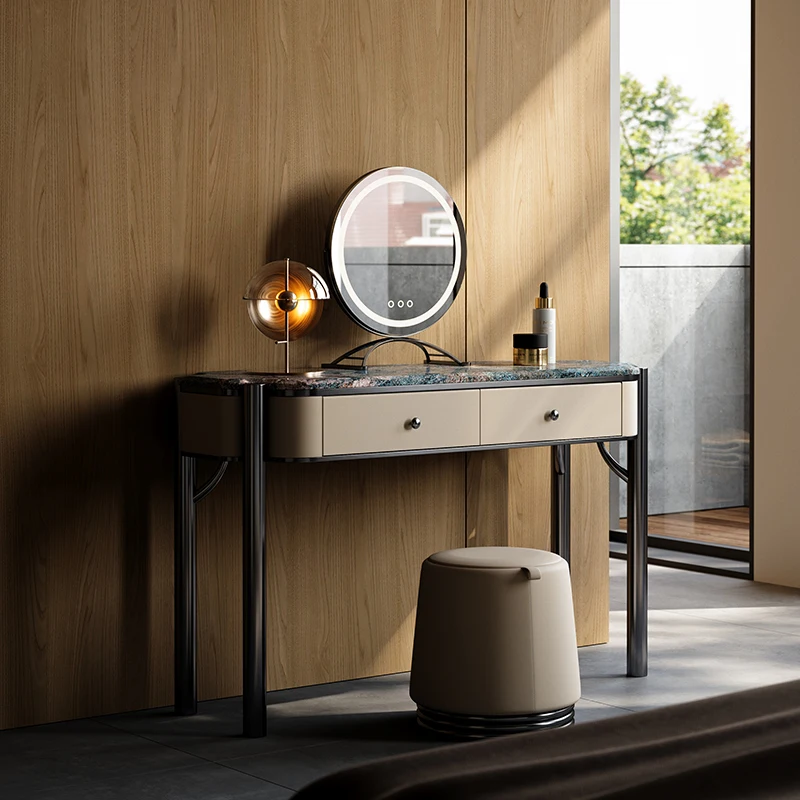 

Marble dresser bedroom modern minimalist home Italian minimalist high sense