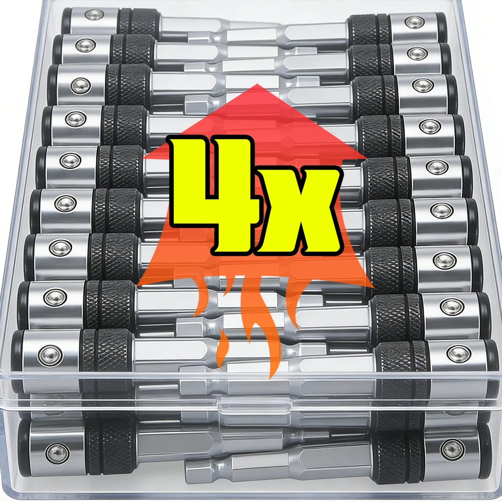 

2 in 1 Socket Adapter Drill Bit Hexagonal Converter Switch Sleeve Extension Rod Batch Head Hex To Square Drive Socket Drill Bit