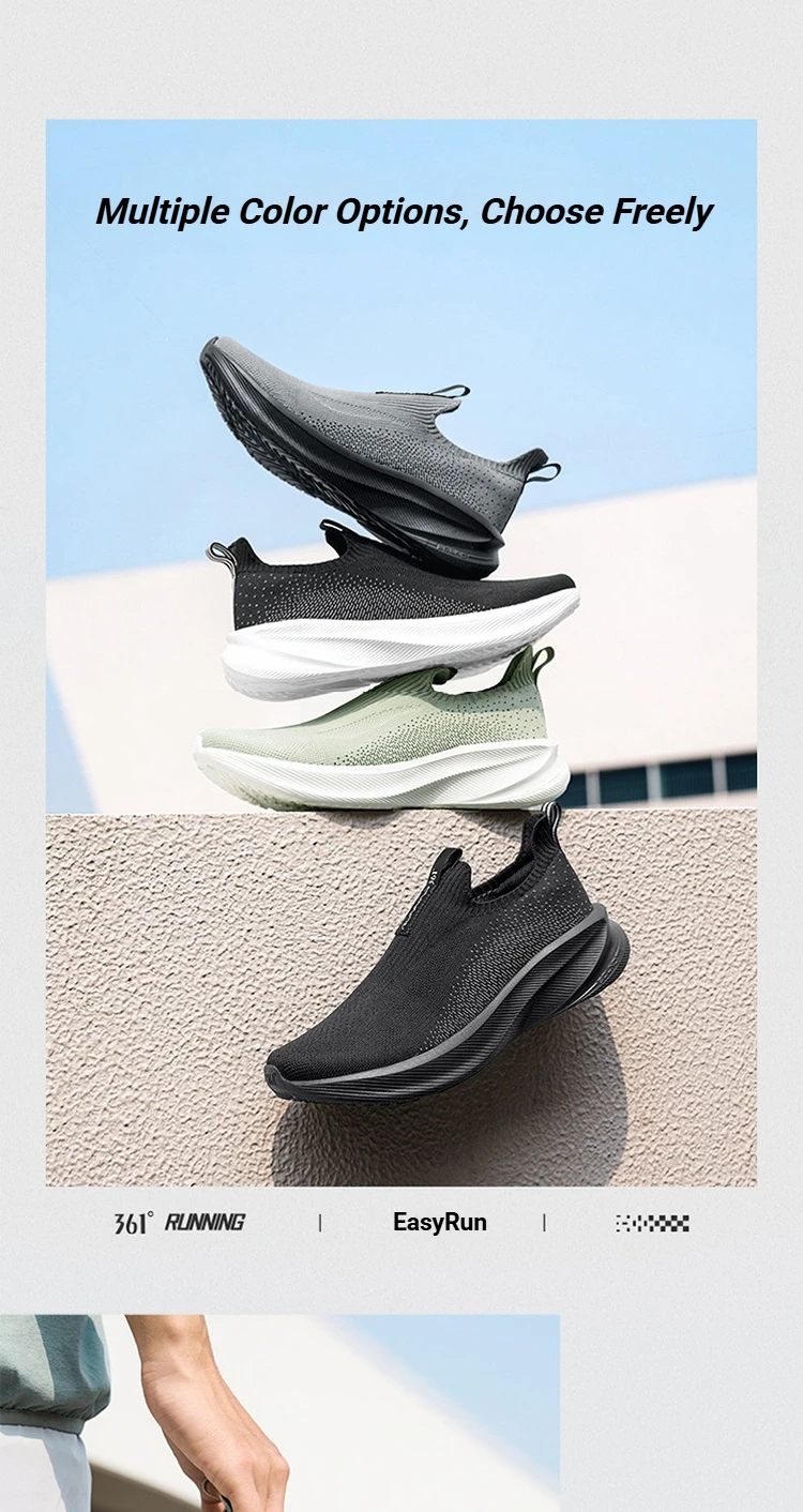 361 Degrees Fengye 5.0 Slip-On-Laufschuhe, leicht, verschleißfest, stoßdämpfend, atmungsaktiv, weiche Sohlen-Sneaker 672632242 – Detail 13